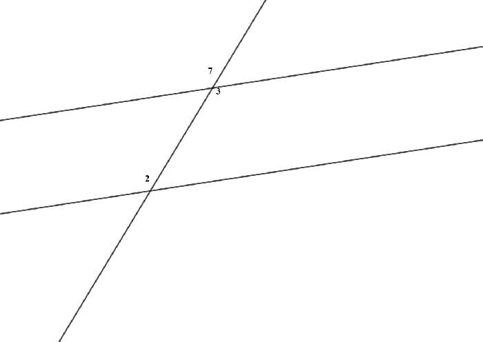 Две прямые параллельны если сумма углов равна 180 градусов